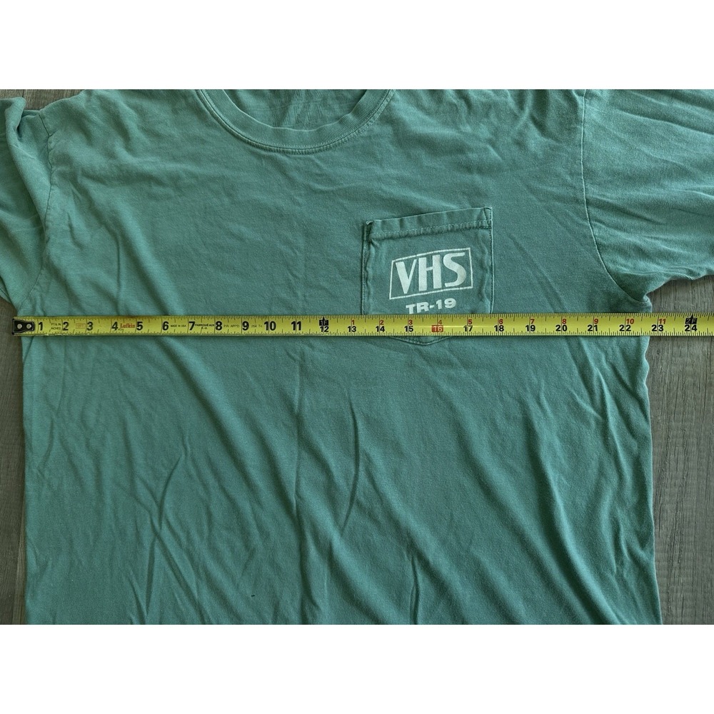 VHS TR-19 Thomas Rhett Long Sleeve Pocket T Shirt Mens Large Green Tour Tee - Picture 5 of 9